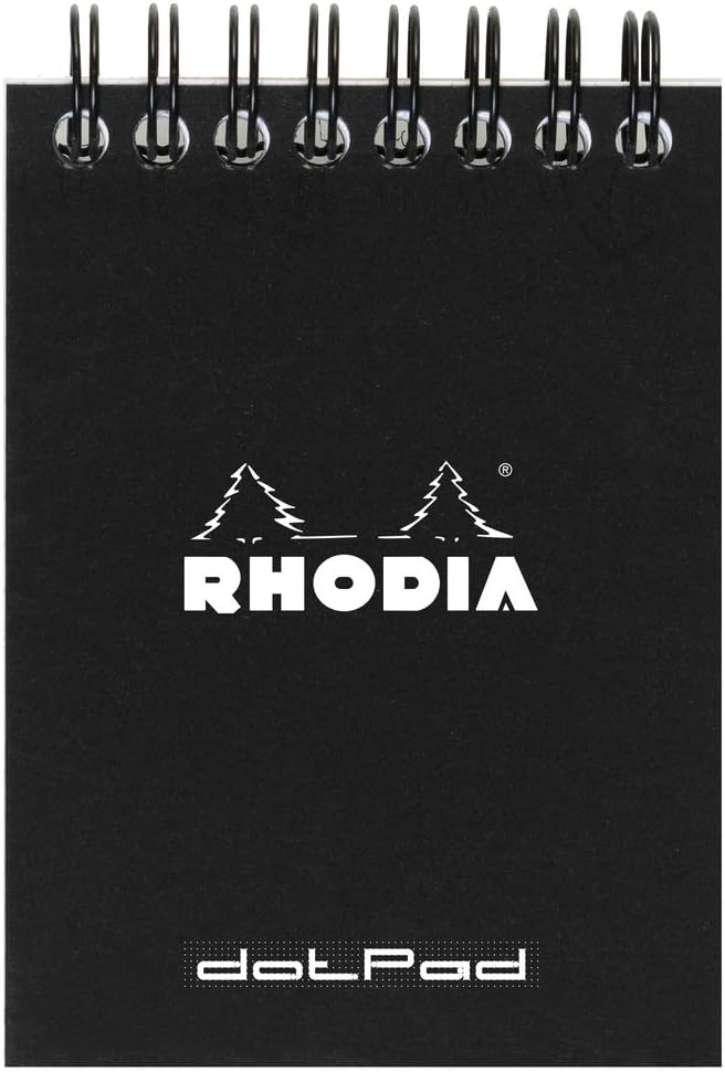 Rhodia #16 Wirebound Notepad 5.8" x 8.3" Dot Pad, Orange Cover