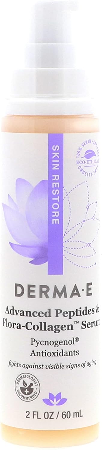 Derma E Advanced Peptide and Collagen Serum, 2.0 ounces. Pack of 2