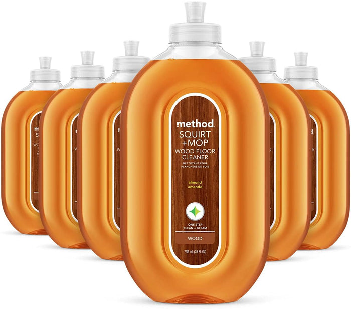 Method Squirt + Mop Hardwood Floor Cleaner, Almond, 25 Ounce, 1 pack, Packaging May Vary