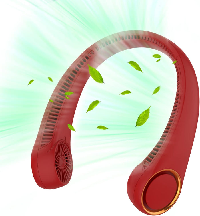 Portable Neck Fan, Hands Free Bladeless, 360° Cooling Personal Fan,Wearable Quiet Fan for Outdoor Indoor, Birthday Gifts for Men Women Mom Dad, 4000mAh Battery USB Rechargeable, 3-Speeds(Black)