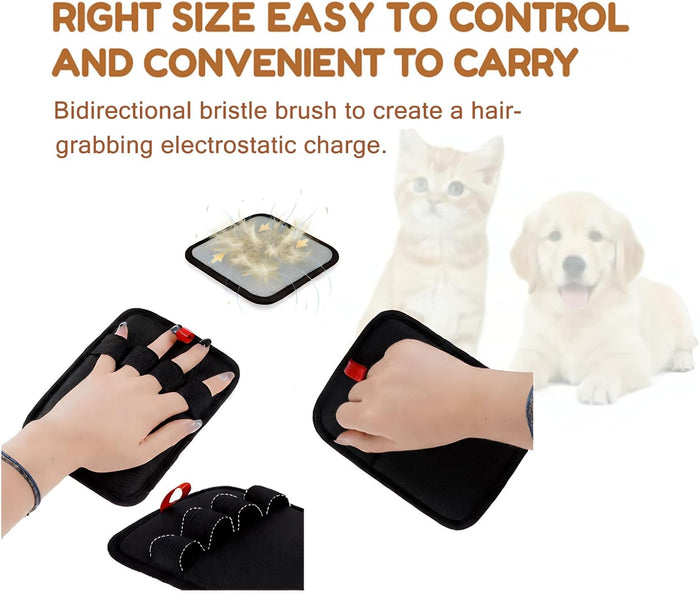 Pet Hair Removal Glove, Reusable Pet Hair Removal Tool Snug 4-Finger Fit Breathable – Magic Grooming Brush for Cats & Dogs, Electrostatic Pet Hair Remover for Laundry, Carpet, Couch & Curtain