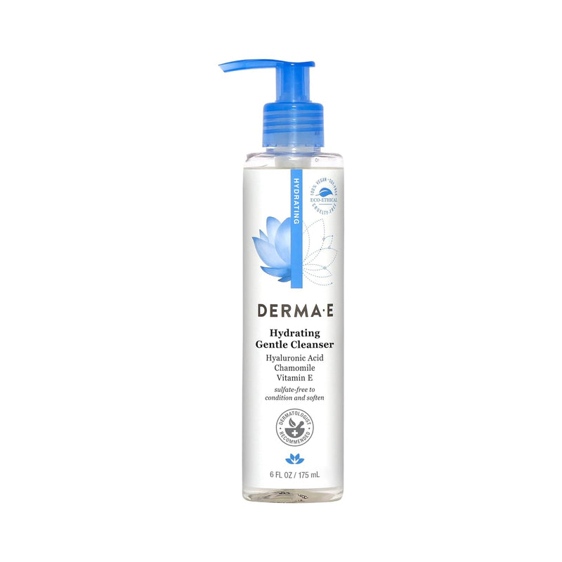 Derma E Anti-Wrinkle Cleanser – Anti-Aging Face Wash with Glycolic Acid and Vitamin A – Gentle Cleansing and Exfoliating Facial Wash Removes Makeup, Oil and Impurities, 6 oz
