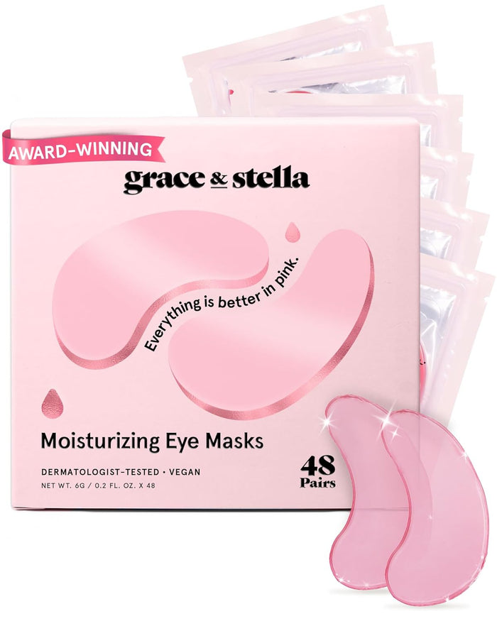 grace & stella Under Eye Patches (12 pairs) Eye Masks for Puffy Eyes and Dark Circles - Stocking Stuffers, Christmas Gifts for Women - Gifts for Birthdays, Bachelorette Party, Bridesmaids, Self Care