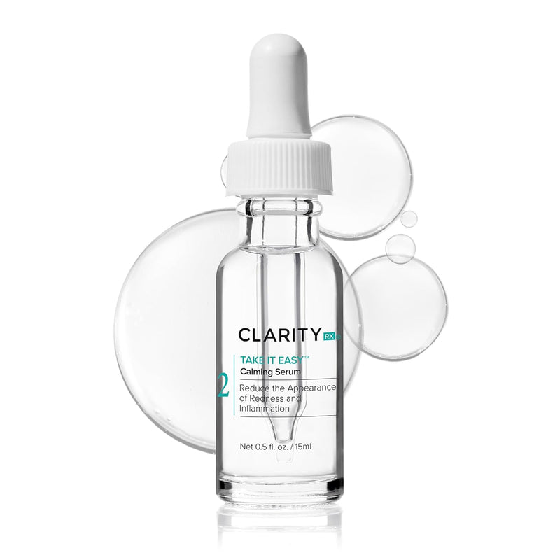 ClarityRx Take It Easy Calming Face Serum, Natural Plant-Based Anti-Redness Treatment for Sensitive Skin & Rosacea