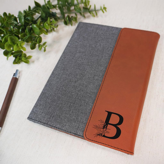 Daphne's Curations Custom Leather Portfolio – Refillable Vegan Leather Padfolio with Notepad, Medium & Large Sizes, Personalized Business Organizer – Professional Custom Gift for Men & Women
