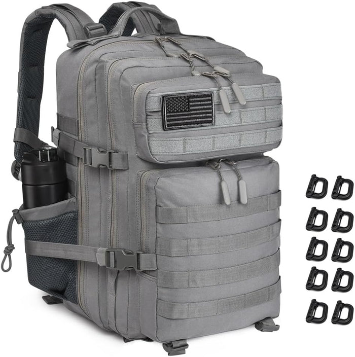 Military Tactical Backpack 45L Large Tactical Backpack for Men, Hiking Rucksack With Bottle Holder