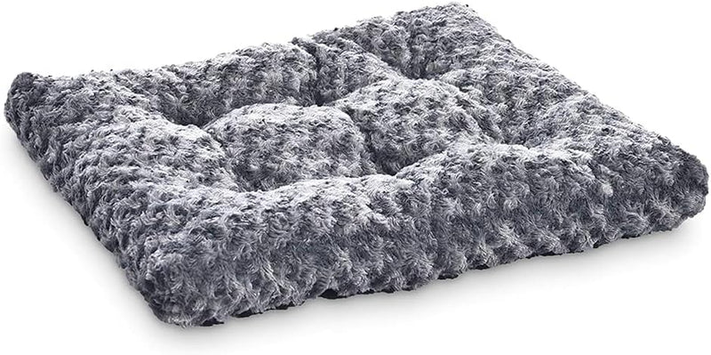 Amazon Basics Cat and Dog Bed and Crate Pad, Machine Washable, Indoor, 23 x 18 x 2.5 inches, Gray