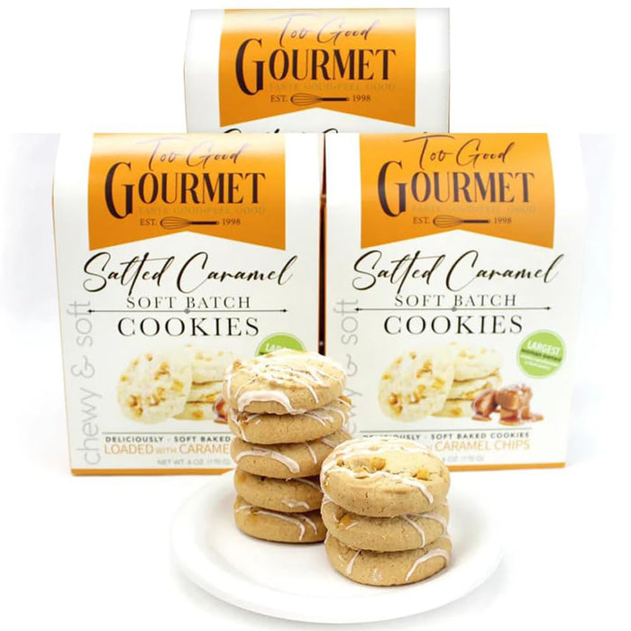 Chocolate Chip Cookie Dough Batter Cookies by Too Good Gourmet, 3-Pack, Soft & Chewy Small Batch Cookies, Premium Treats for Parties, Gifts, Snacks