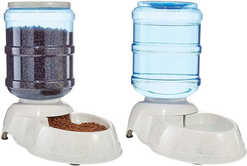 Amazon Basics Gravity Pet Water Dispenser for Cat, Dog, 1 gallon Capacity, Small, Gray