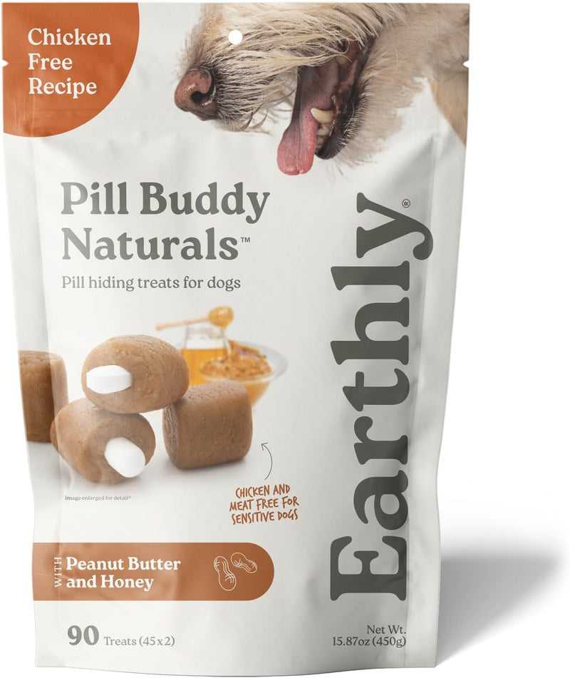 Earthly Pill Buddy Naturals - PB & Apple Recipe Pill Hiding Treats for Dogs - Make A Perfect Pill Concealing Pocket Or Pouch for Any Size Medication - 30 Servings