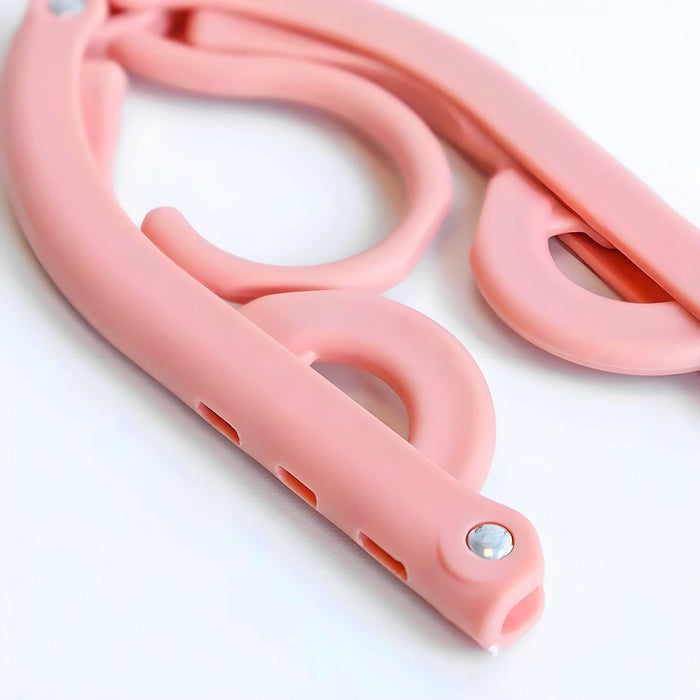 Travel Folding Hanger Household Multifunctional Portable Hanger (Blue Pink Green Beige)