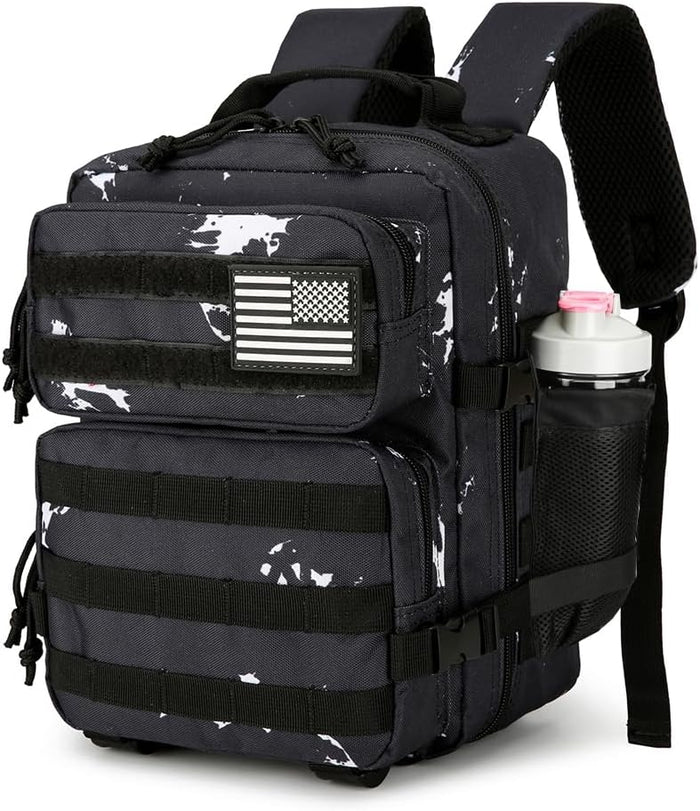 9L Mini Tactical Backpack for Men and Women, Tactical Backpack Small for Hiking, Small Tactical Bag (Purple Tie-Dye)
