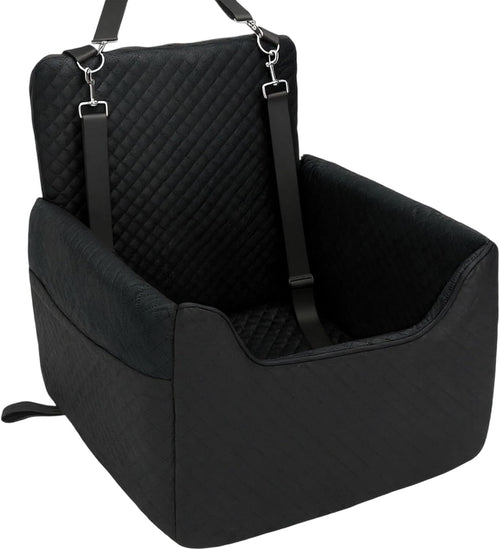 ALL GOOD PET SUPPLIES Dog Car Seat for Small/Medium Dogs, Dog Booster car seat, Memory Foam Elevated Cushion, Fully Detachable and Washable,2 Clip-On Safety Leashes, Anti-Slip