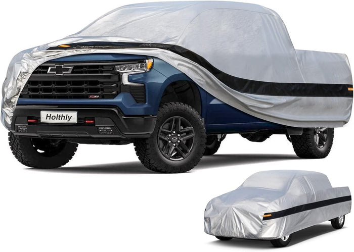 Holthly 10 Layers Car Cover Waterproof All Weather for Large SUV,100% Waterproof Outdoor Car Covers Rain Snow UV Dust Protection. Custom Fit for Chevy Tahoe, Traverse, Mercedes GLS, QX80, Patrol,etc