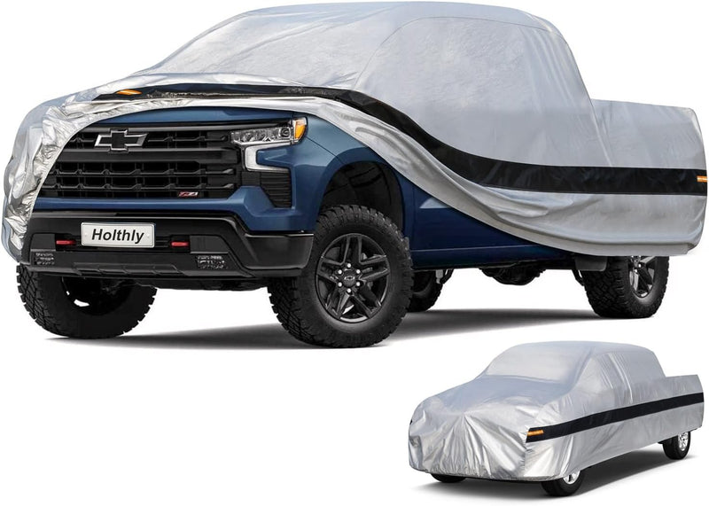 Holthly 10 Layers Car Cover Waterproof All Weather for Large SUV,100% Waterproof Outdoor Car Covers Rain Snow UV Dust Protection. Custom Fit for Chevy Tahoe, Traverse, Mercedes GLS, QX80, Patrol,etc
