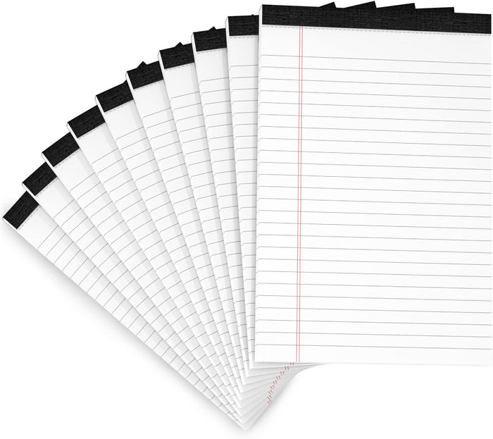 Legal Pads 5x8 Inch Writing Pads for Office Note Pads 5x8 for Work 80 GSM Paper College Ruled Legal Pad To Do List Notepad 30 Sheets 6 Pack Notebook Writing Pad Notepads for Grocery List Shopping List