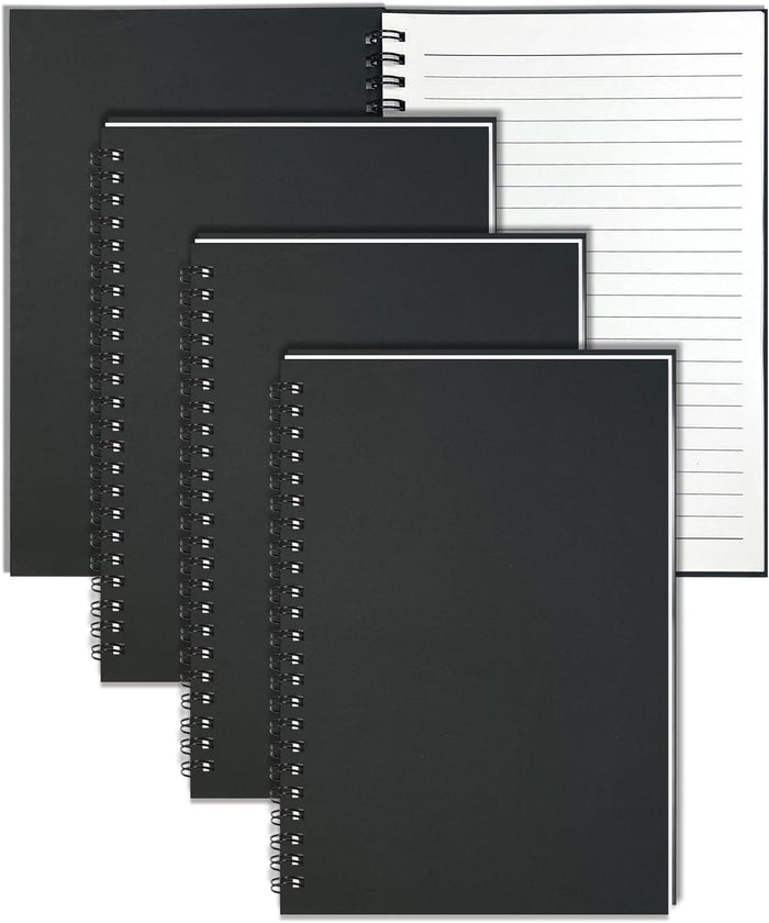 GINMLYDA 12Pack Small Spiral Notebook A5, 8.25x5.5” 120 Lined Pages Wide Ruled Spiral Journal Bulk Blank Kraft Cover Spiral Bound Notebook & Writing Pads for Home Office Meeting Work Note Taking