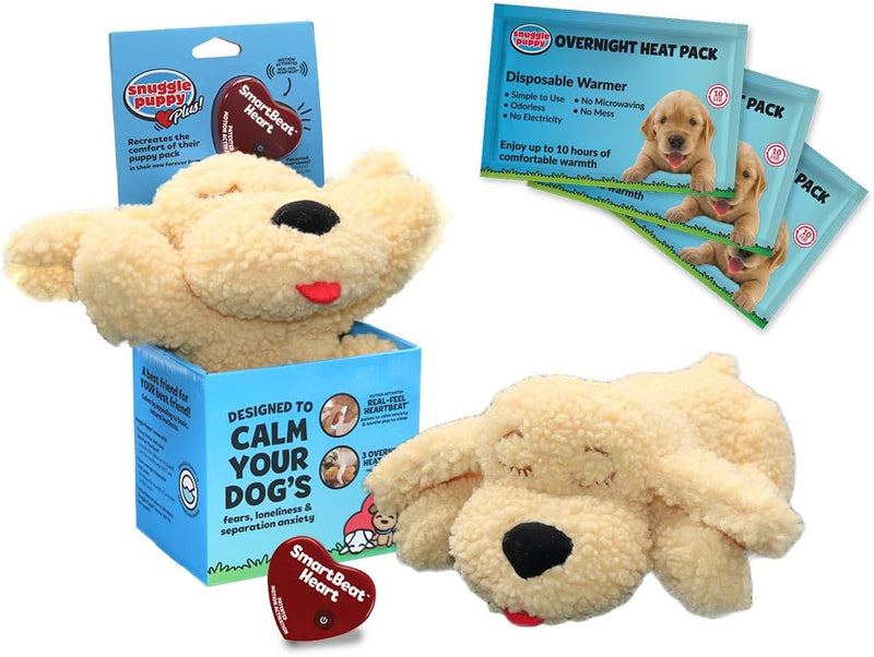 Snuggle Puppy Original, Dog Toy with Calming Heartbeat, Soothing Plush Companion Reduces Pet Anxiety, A Crate Training Essential, Includes Heat Pack & Batteries, Trusted by Millions of Dog Parents
