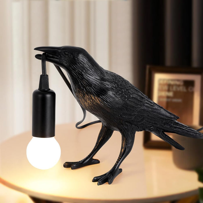 Gothic Crow Raven Table Lamp Light