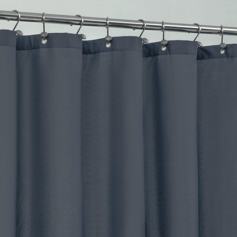 ALYVIA SPRING Waterproof Fabric Shower Curtain Liner with 3 Magnets - Soft Hotel Quality Cloth Shower Liner, Light-Weight & Machine Washable - Standard Size 72x72, White