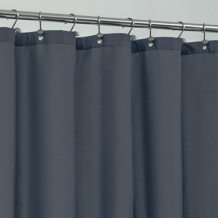 ALYVIA SPRING Waterproof Fabric Shower Curtain Liner with 3 Magnets - Soft Hotel Quality Cloth Shower Liner, Light-Weight & Machine Washable - Standard Size 72x72, White