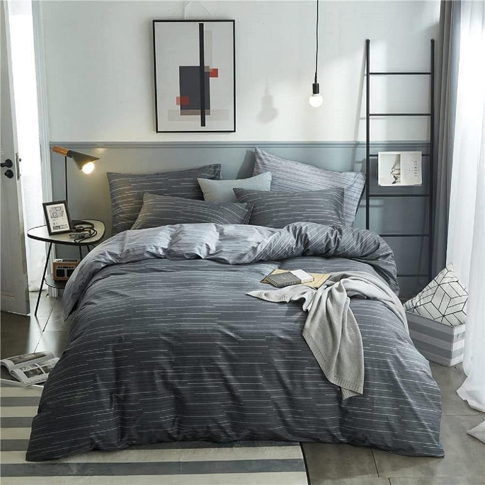 mixinni Tan Gingham Comforter Set Full, Plaid Comforter Set 3 Pieces 1 Beige Grid Comfoter with 2 Pillow Cases for All Seasons, Soft Fluffy Modern Grid Pattern Printed Bedding-Full Size
