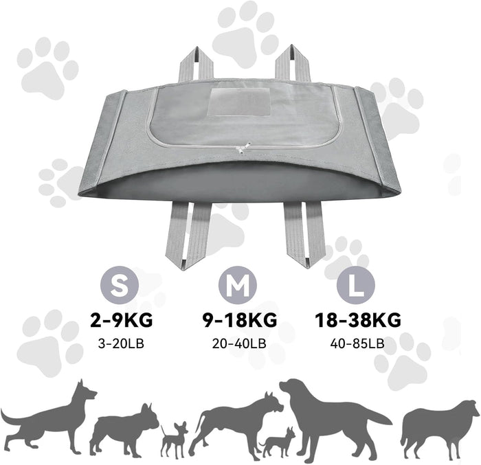 Pet Burial Bag for Dogs, Cats, Small Pets Under 20lb - Pet Caskets or Burial Boxes Alternative, Eco-Conscious Pet Body Bag with Handle & Custom Memorial Surface (Gray, S)