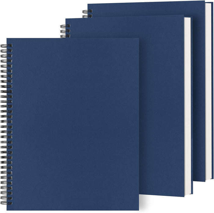 Dynta 3Packs Large Spiral Notebooks 8.5 "x 11" Lined College Ruled Journals for Work, School, Good for Students and Office, 160 Pages/80 Sheets with 100 GSM Lined Paper(3 Colors)