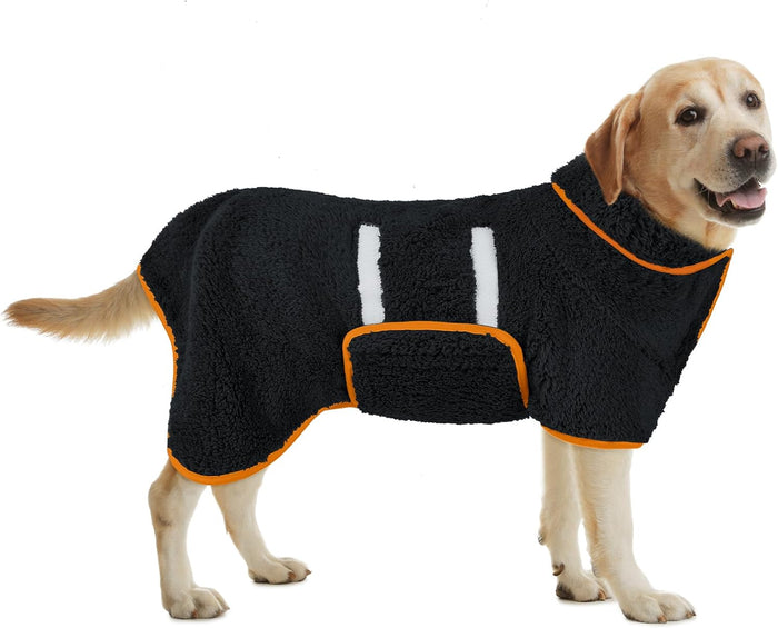 Bienbee Dog Bathrobe, Quick Drying Super Absorbent Dog Robes for After Bath, Warm Keeping Dogs Towel, Dogs Bath Supplies, Dark Blue XL