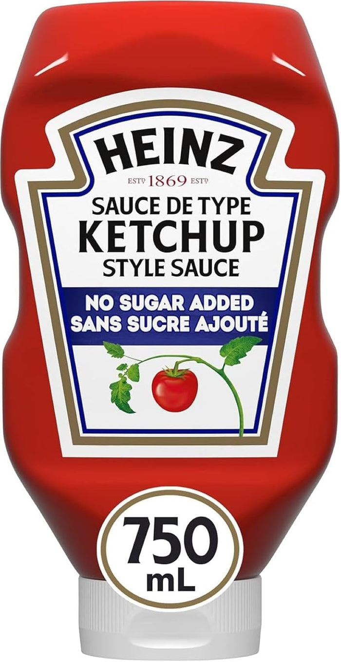 Heinz Tomato Ketchup with No Sugar Added, 13 oz Bottle