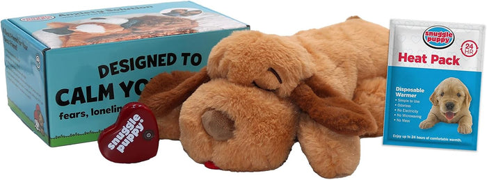Snuggle Puppy Original, Dog Toy with Calming Heartbeat, Soothing Plush Companion Reduces Pet Anxiety, A Crate Training Essential, Includes Heat Pack & Batteries, Trusted by Millions of Dog Parents