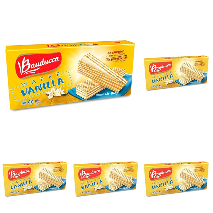 Bauducco Peanut Butter Wafers - Crispy Wafer Cookies With 3 Delicious, Indulgent Decadent Layers of Peanut Butter Flavored Cream - Delicious Sweet Snack or Desert - 5.0 oz (Pack of 1)