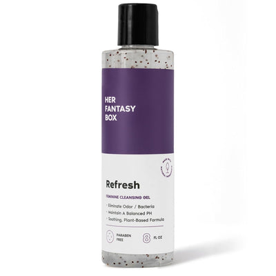 Her Fantasy Box | Refresh pH Balancing Shower Gel - Natural Feminine Hygiene Solution for Gentle Cleansing, Odor Control, and Skin Nourishment - pH-Balanced Formula for All Skin Types (8 oz)