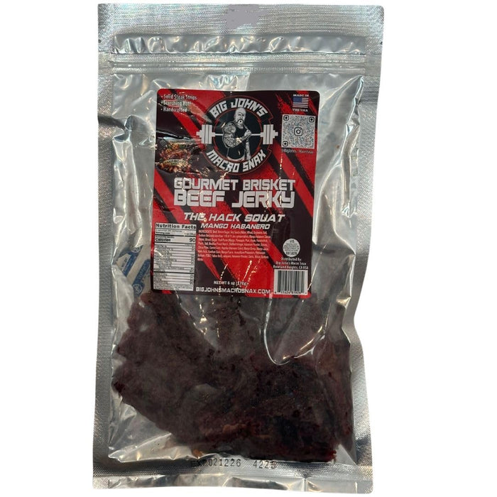 Big John's Macro Snax Anabolic Window Sweet & Spicy Brisket jerky for humans – High-Protein, Outdoor Snack Keto-Friendly, Low Fat, Post-Workout Fuel, Healthy Snack, Gourmet Jerky, On-the-Go – 6 Oz