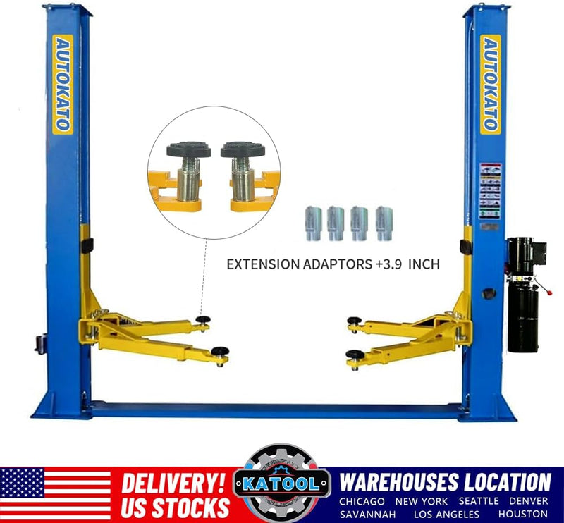 KATOOL 11000lbs 4.0HP 2 Post Lift Car Lift for Home/Shop/Garage Two Post Lift 2 Post Car Lift Auto Lift Automotive Lift (11000lbs Lift)