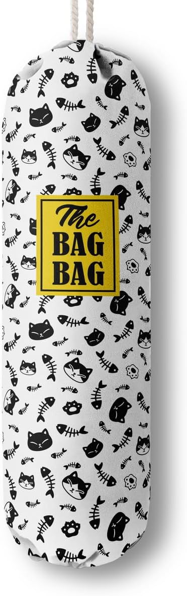 Black White Buffalo Check Plaid Grocery Bags Holder Organizer For Shopping Bags，Wall Mount Plastic Bags Storage Container Dispensers, Kitchen Housewarming Gifts For Women Family Friends Grandma Mom