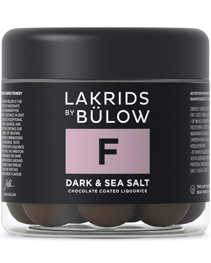 LAKRIDS BY BÜLOW - D - Salt & Caramel - 10.4 oz - Chocolate Coated Gourmet Licorice - Authentic Scandinavian Candy Produced in Denmark