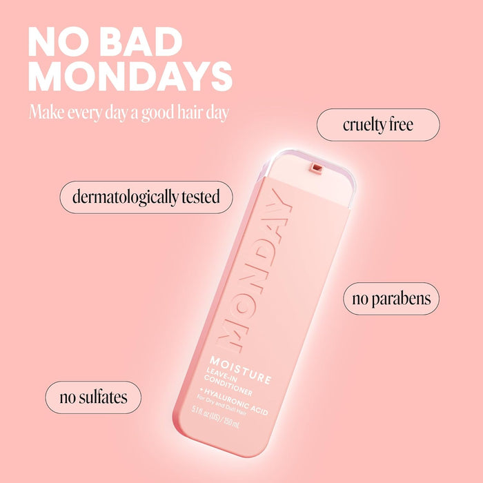 MONDAY HAIRCARE MOISTURE Leave in Conditioner with Hyaluronic Acid, Jojoba & Almond Oil, Shea Butter& Wheat Protein for Dry & Dull Hair 150mL