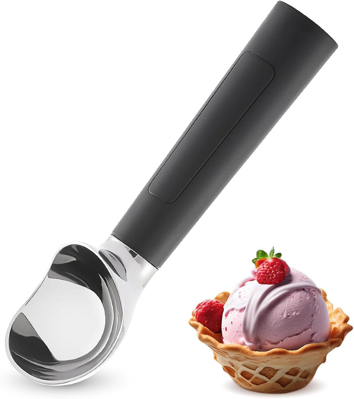 Heated Ice Cream Scoop Rechargeable, Electric Warming Ice Cream Scooper with LED Display, Heats to 158°F for Hard Ice Cream, Easy for Seniors & Kids, IP67 Waterproof (White, 2 oz)