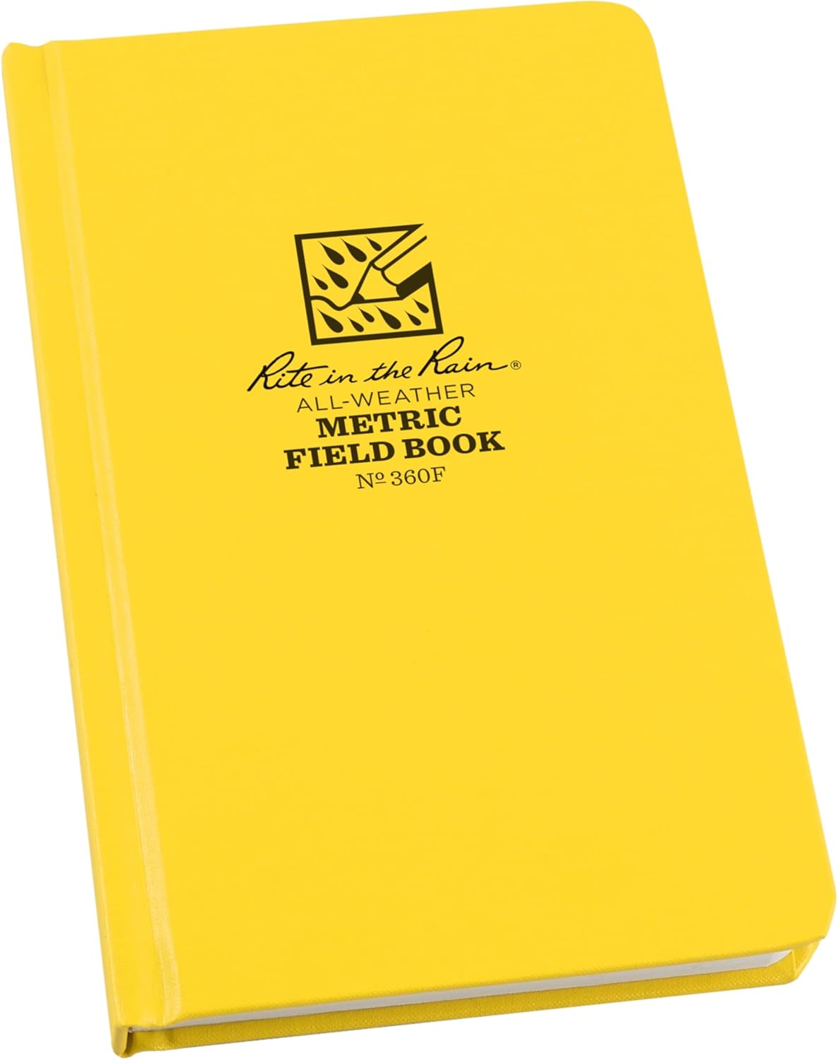 Rite in the Rain Weatherproof Hard Cover Notebook, 4.75" x 7.5", Green Cover, Universal Pattern (No. 970F)