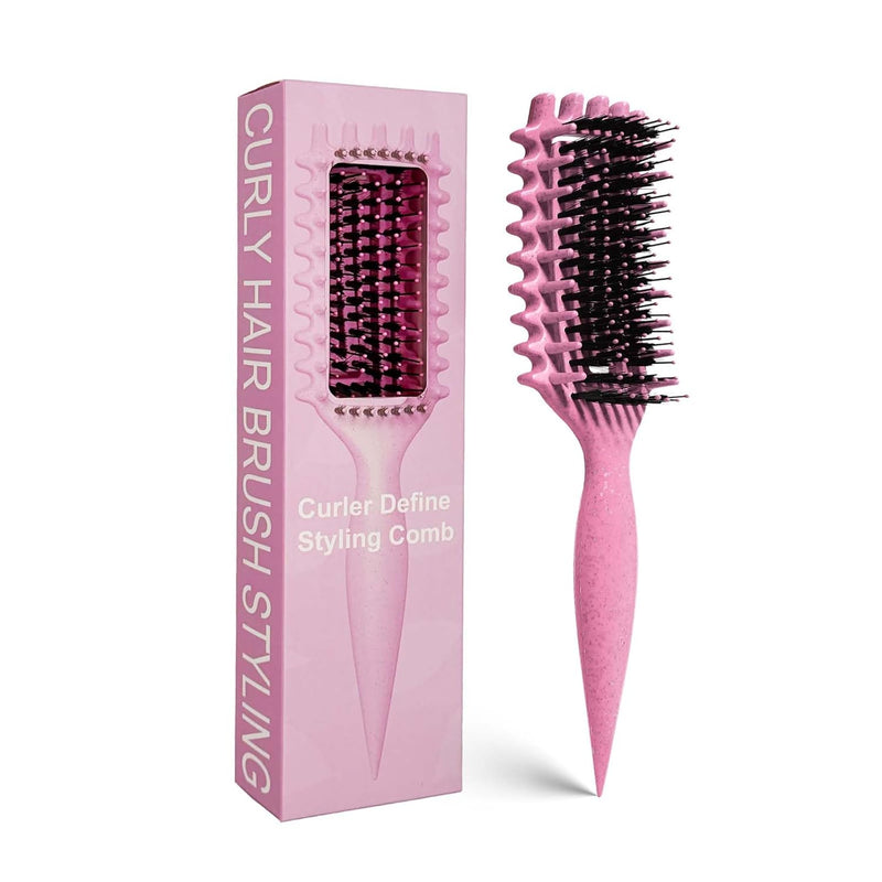 Curly Hair Brush Candybrush Curl Defining Brush for Detangling Shaping and Defining Curls for Women, Men, Wet & Dry Hair (Purple)