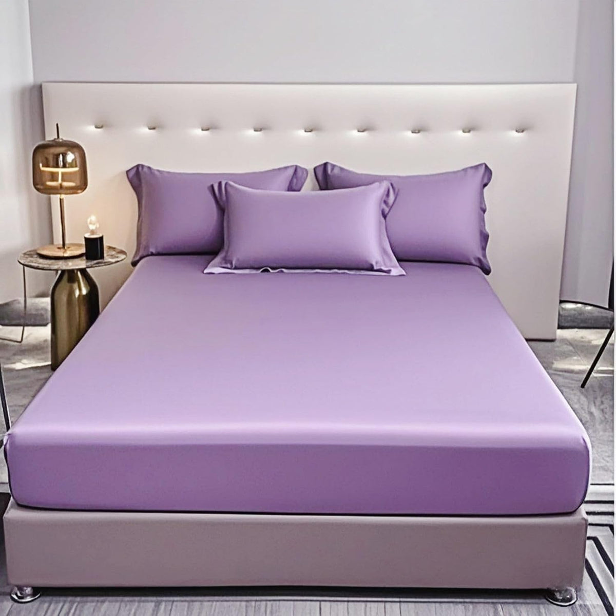 Fitted Sheet Queen - Hotel Luxury Bottom Fitted Sheets Only - 100% Cotton Fitted Bed Sheet - Deep Pocket Fitted Sheet Only, 60" x 80" + 15" (Queen, Gray)