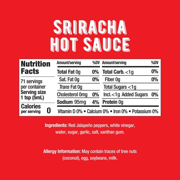 Melinda’s Sriracha Hot Sauce - Classic, Gourmet Sriracha Sauce Made with Fermented Red Jalapeños & Garlic - Keto, Vegan, Non-GMO and Gluten Free Hot Sauce - 12oz, 3-Pack