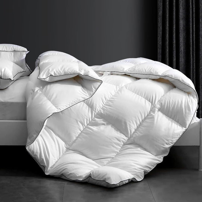 Luxury Down Feather Comforter Ultra Oversized King-Bed Comforters Duvet Insert-Soft Hotel Collection Duvets- Oversized King Size(120" X 98”)