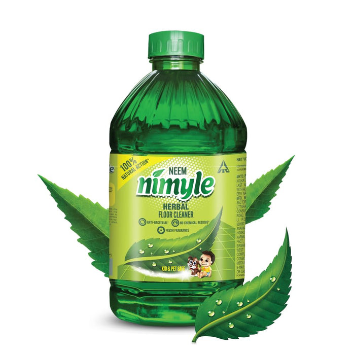 Nimyle ITC's Eco Friendly Floor Cleaner Liquid, Herbal 2L, with Power of Neem for 99.9% Anti Bacterial Protection, Surface Cleaner