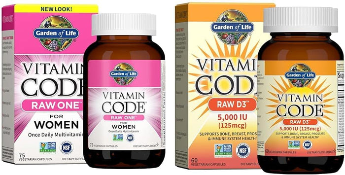 Garden of Life Vitamin Code Raw One Once Daily Multivitamin Capsules, Fruits, Veggies, Probiotics for Womens Health, Vegetarian, Gluten Free, 75 Count