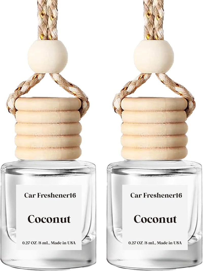 HoogaLife Car Air Freshener Diffuser 2 Pack Hanging Air Freshener Diffuser - Vanilla Cream Fragrance Oil Air D iffuser for Car, 45+ days Long Lasting Fragrance Made in USA C ar Air Fresheners (V54)