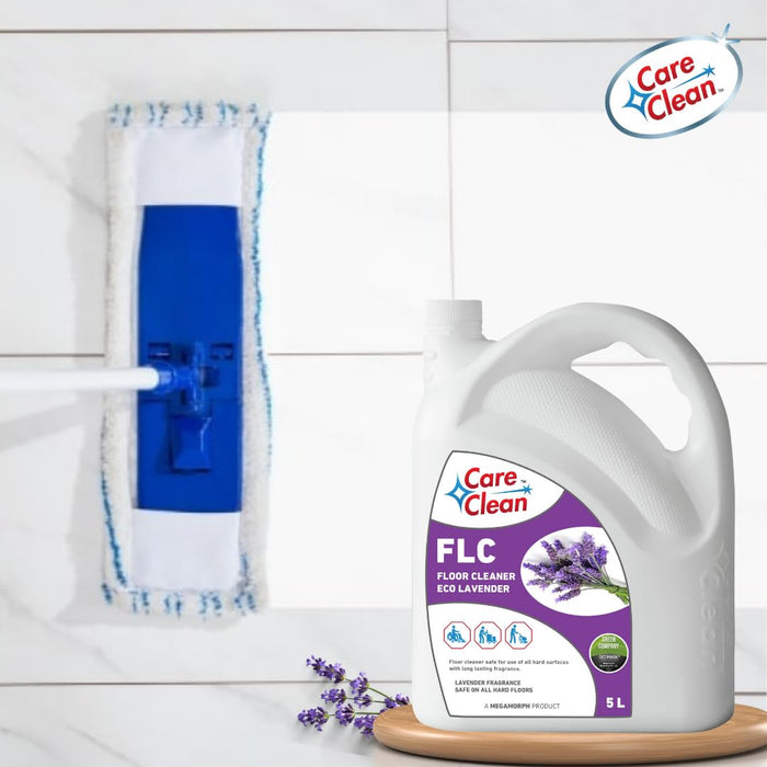 CareClean Floor Cleaner Eco – Floor Cleaning Liquid with Lavender Fragrance | Safe for All Surfaces – Ceramic, Marble, Granite, Mosaic | Tough Stain Removal & Long-Lasting Shine | 5L