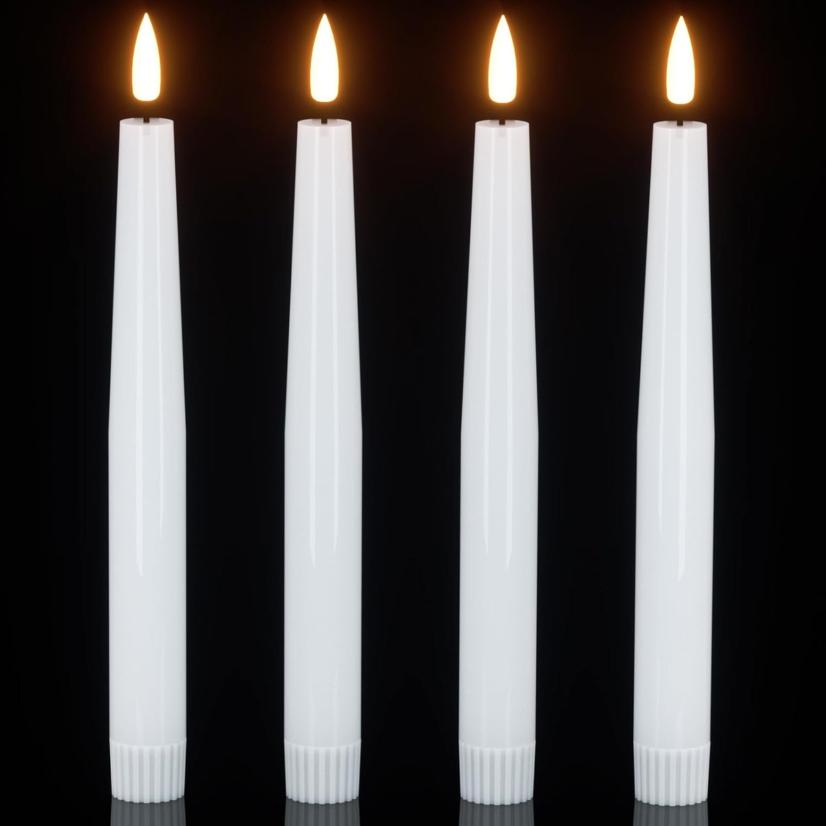 GenSwin Flameless Candles Black 4 Pcs