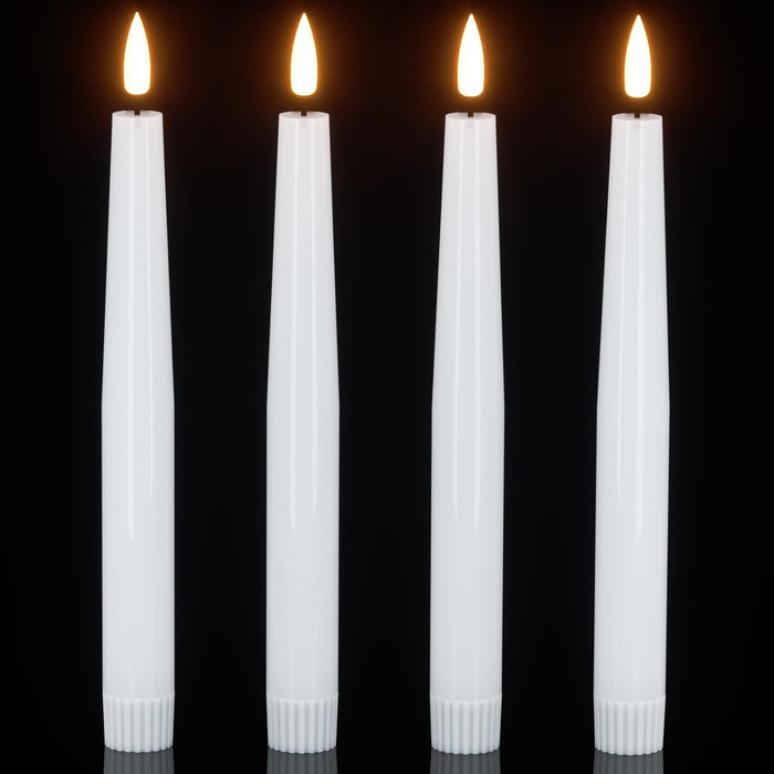 GenSwin Flameless Candles Black 4 Pcs